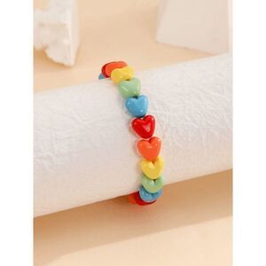 Candy Rainbow Sweet, Heart Stretch Bracelet